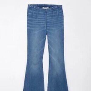 NWOT American Eagle Luxe Pull-On Festival Flare Jeans XL Long